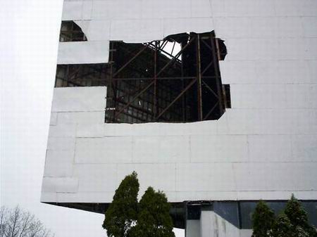 Getty 4 Drive-In Theatre - Storm Damage 11-16-05 From Dan Goodman (newer photo)